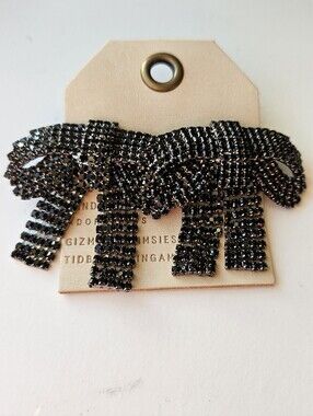 Anthropologie Crystal Bow Earrings